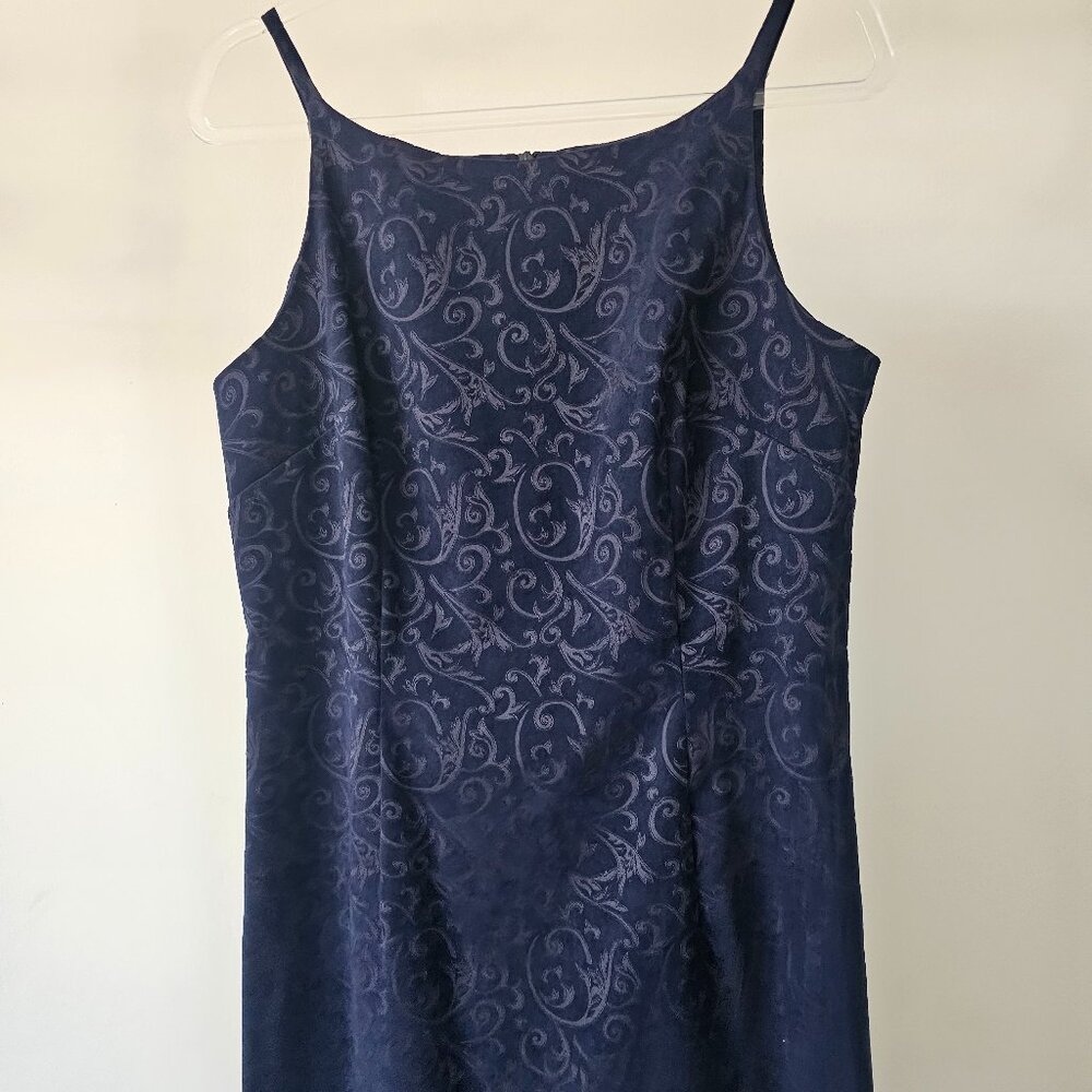All That Jazz Faux Burnout Velveteen Strappy Cocktail Dress
